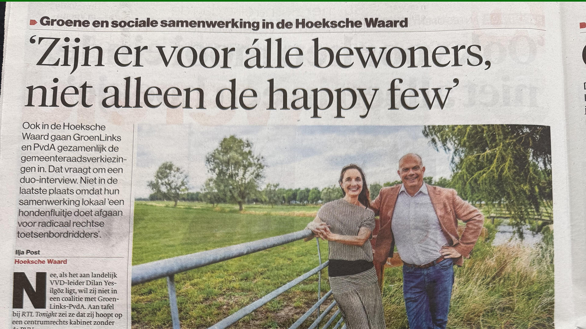 Duo-lijsttrekkers paginagroot in AD